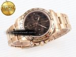 Daytona 116505 RG OMF Best Edition Chocolate Dial on RG Bracelet A7750 (Slim Movement) - Görsel 7