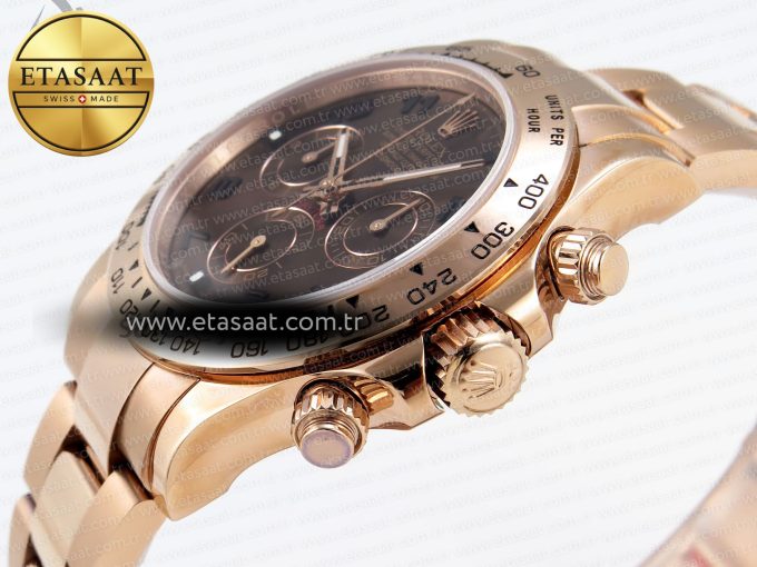 Daytona 116505 RG OMF Best Edition Chocolate Dial on RG Bracelet A7750 (Slim Movement) - Görsel 8