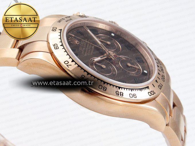Daytona 116505 RG OMF Best Edition Chocolate Dial on RG Bracelet A7750 (Slim Movement) - Görsel 9