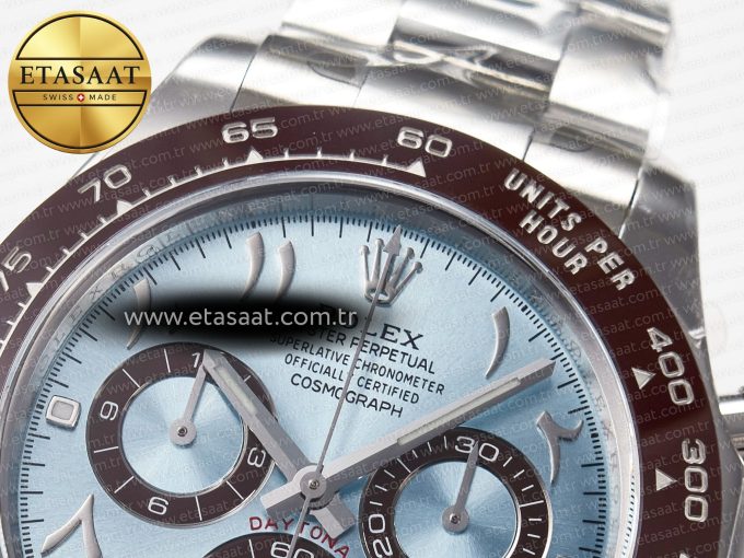 Daytona 116506 Clean 1:1 Best Edition Ice Blue Dial Arabic Markers on SS Bracelet SA4130 V2 - Görsel 10