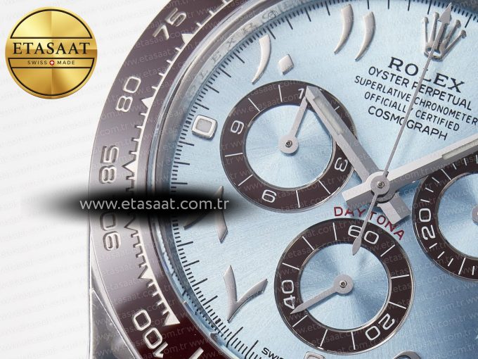 Daytona 116506 Clean 1:1 Best Edition Ice Blue Dial Arabic Markers on SS Bracelet SA4130 V2 - Görsel 11