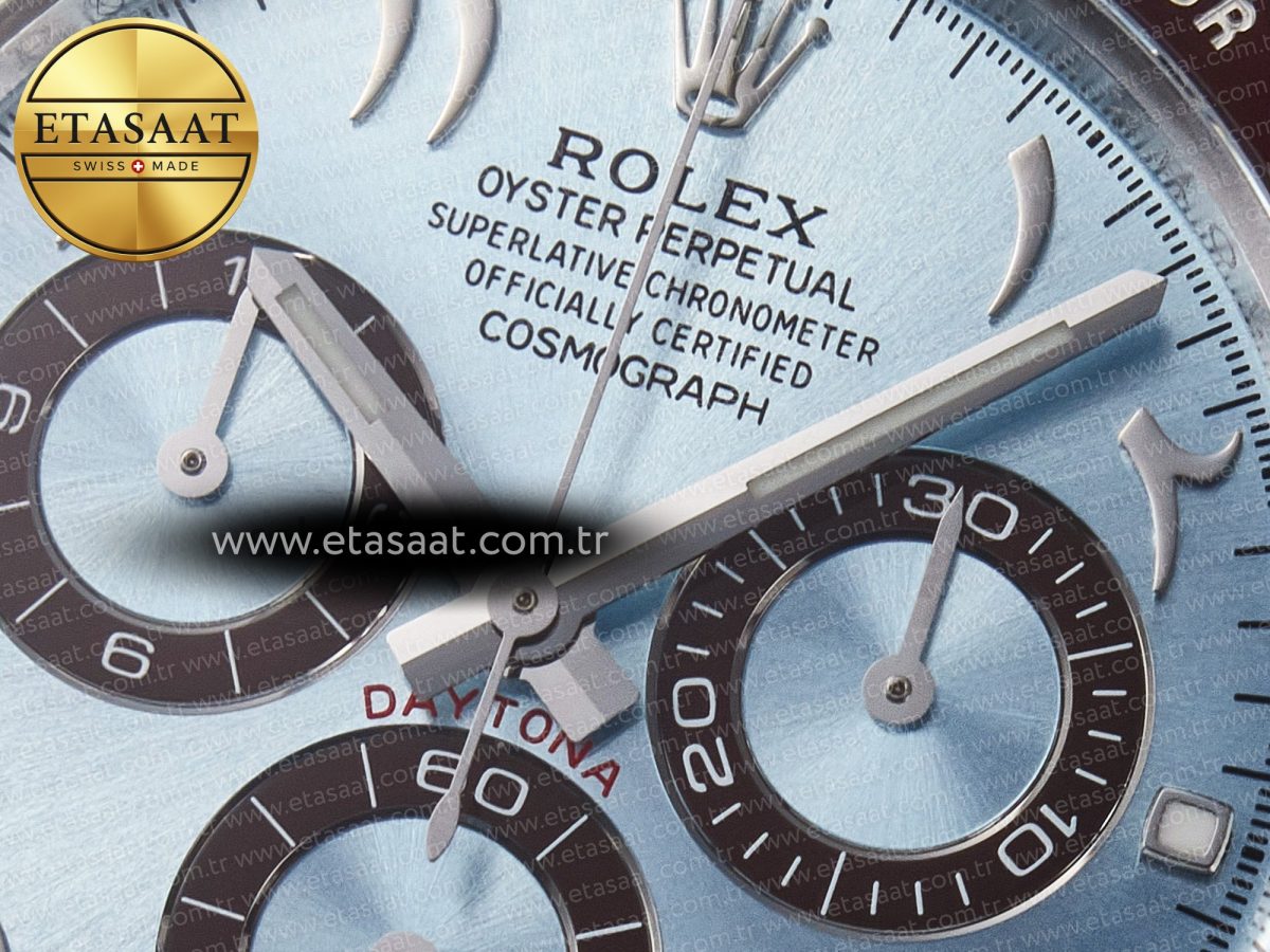 Daytona 116506 Clean 1:1 Best Edition Ice Blue Dial Arabic Markers on SS Bracelet SA4130 V2 - Görsel 12