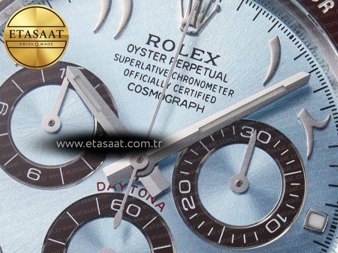 Daytona 116506 Clean 1:1 Best Edition Ice Blue Dial Arabic Markers on SS Bracelet SA4130 V2 - Görsel 12