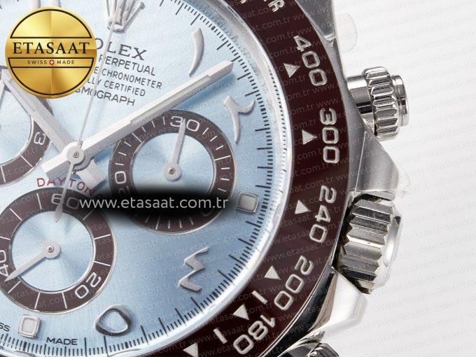 Daytona 116506 Clean 1:1 Best Edition Ice Blue Dial Arabic Markers on SS Bracelet SA4130 V2 - Görsel 13
