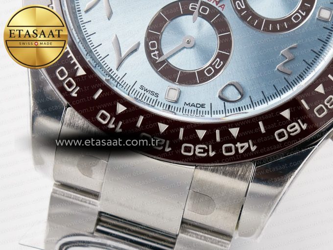 Daytona 116506 Clean 1:1 Best Edition Ice Blue Dial Arabic Markers on SS Bracelet SA4130 V2 - Görsel 14