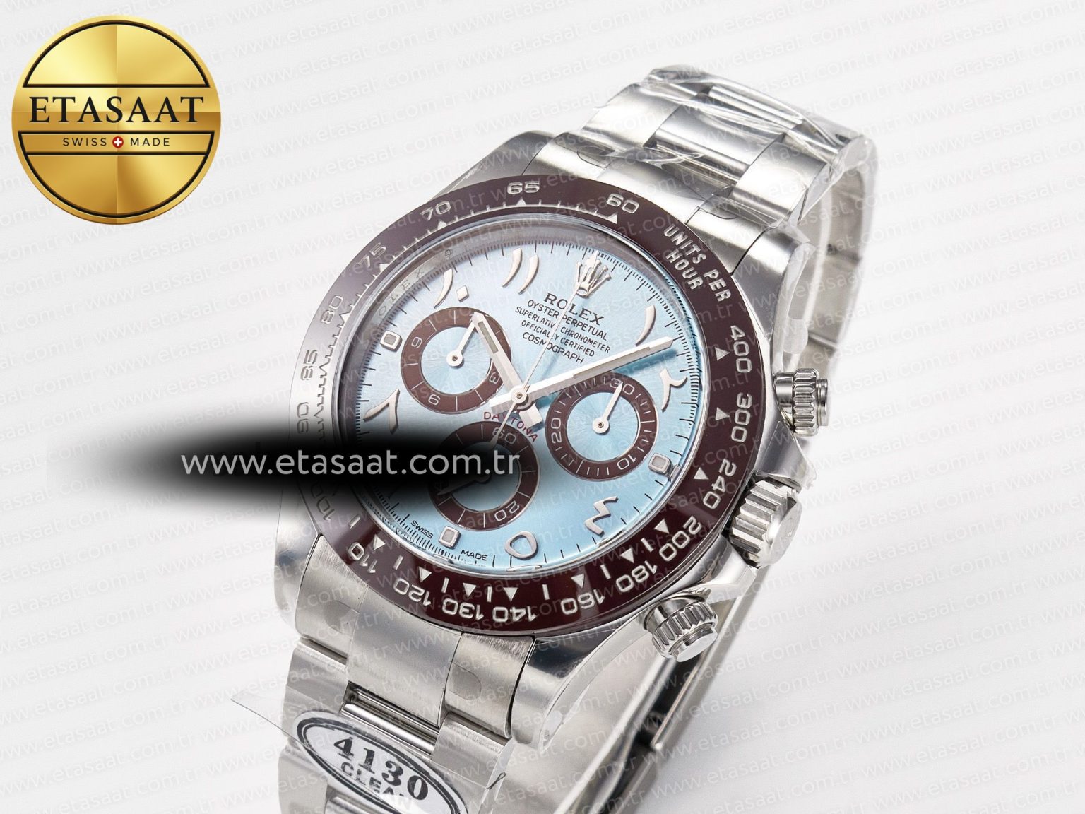 Daytona 116506 Clean 1:1 Best Edition Ice Blue Dial Arabic Markers on SS Bracelet SA4130 V2 - Görsel 2