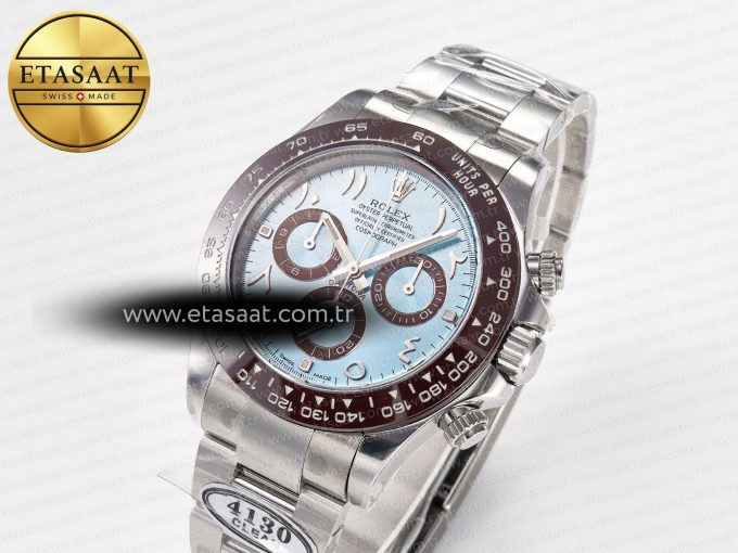 Daytona 116506 Clean 1:1 Best Edition Ice Blue Dial Arabic Markers on SS Bracelet SA4130 V2 - Görsel 2