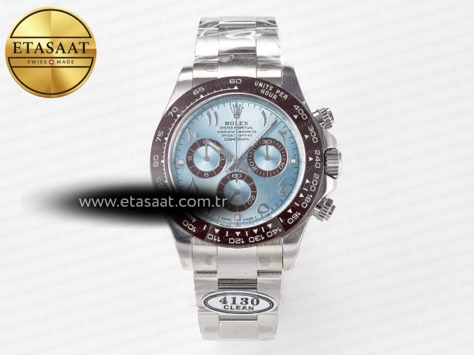 Daytona 116506 Clean 1:1 Best Edition Ice Blue Dial Arabic Markers on SS Bracelet SA4130 V2 - Görsel 3