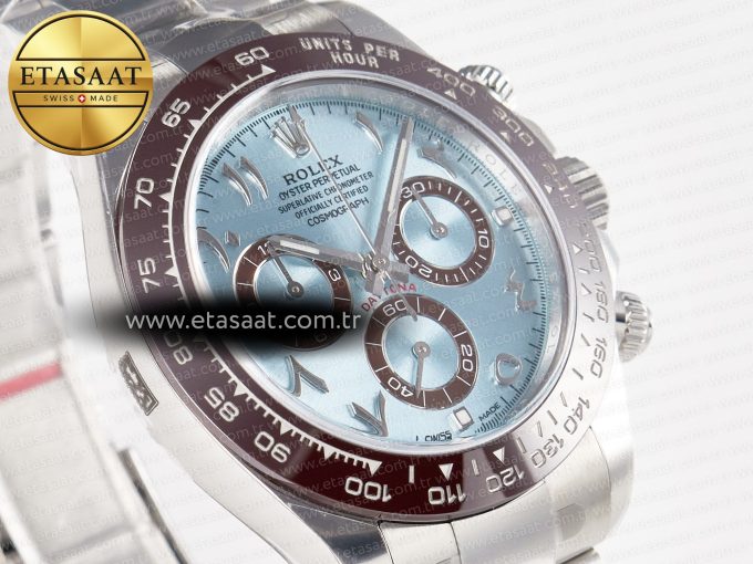 Daytona 116506 Clean 1:1 Best Edition Ice Blue Dial Arabic Markers on SS Bracelet SA4130 V2 - Görsel 5