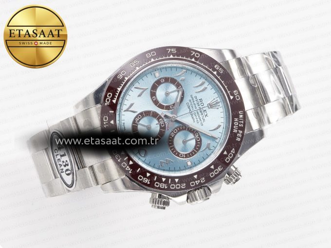 Daytona 116506 Clean 1:1 Best Edition Ice Blue Dial Arabic Markers on SS Bracelet SA4130 V2 - Görsel 8