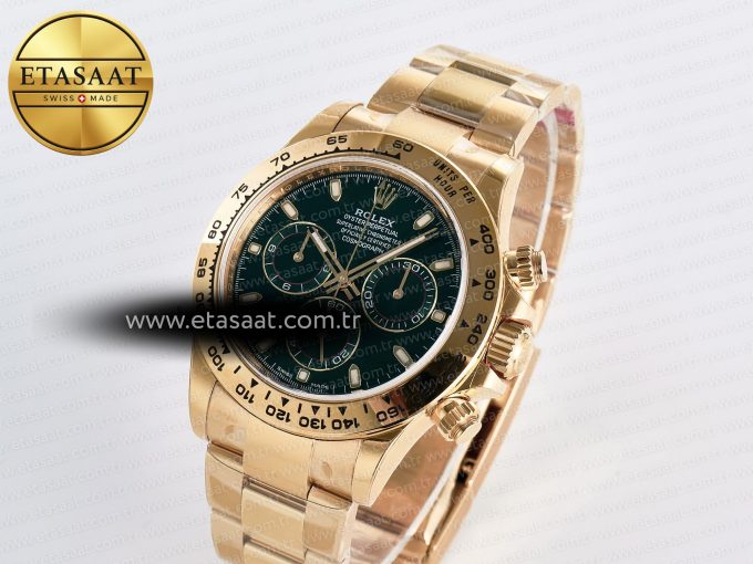Daytona 116508 VSF 1:1 Best Edition Green Dial Steel 904L on YG Bracelet DD4130 - Görsel 1