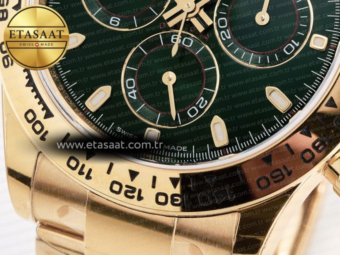 Daytona 116508 VSF 1:1 Best Edition Green Dial Steel 904L on YG Bracelet DD4130 - Görsel 13