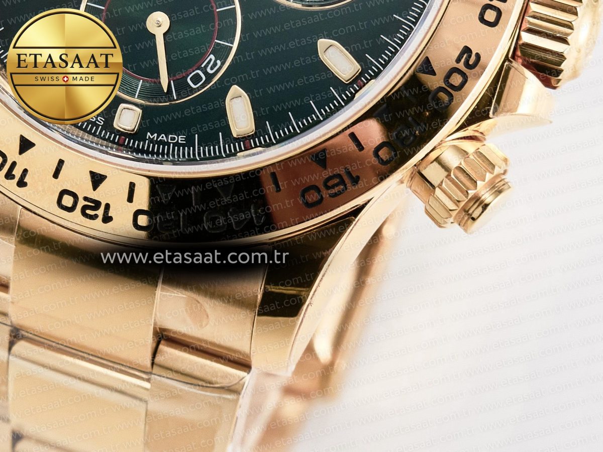 Daytona 116508 VSF 1:1 Best Edition Green Dial Steel 904L on YG Bracelet DD4130 - Görsel 14