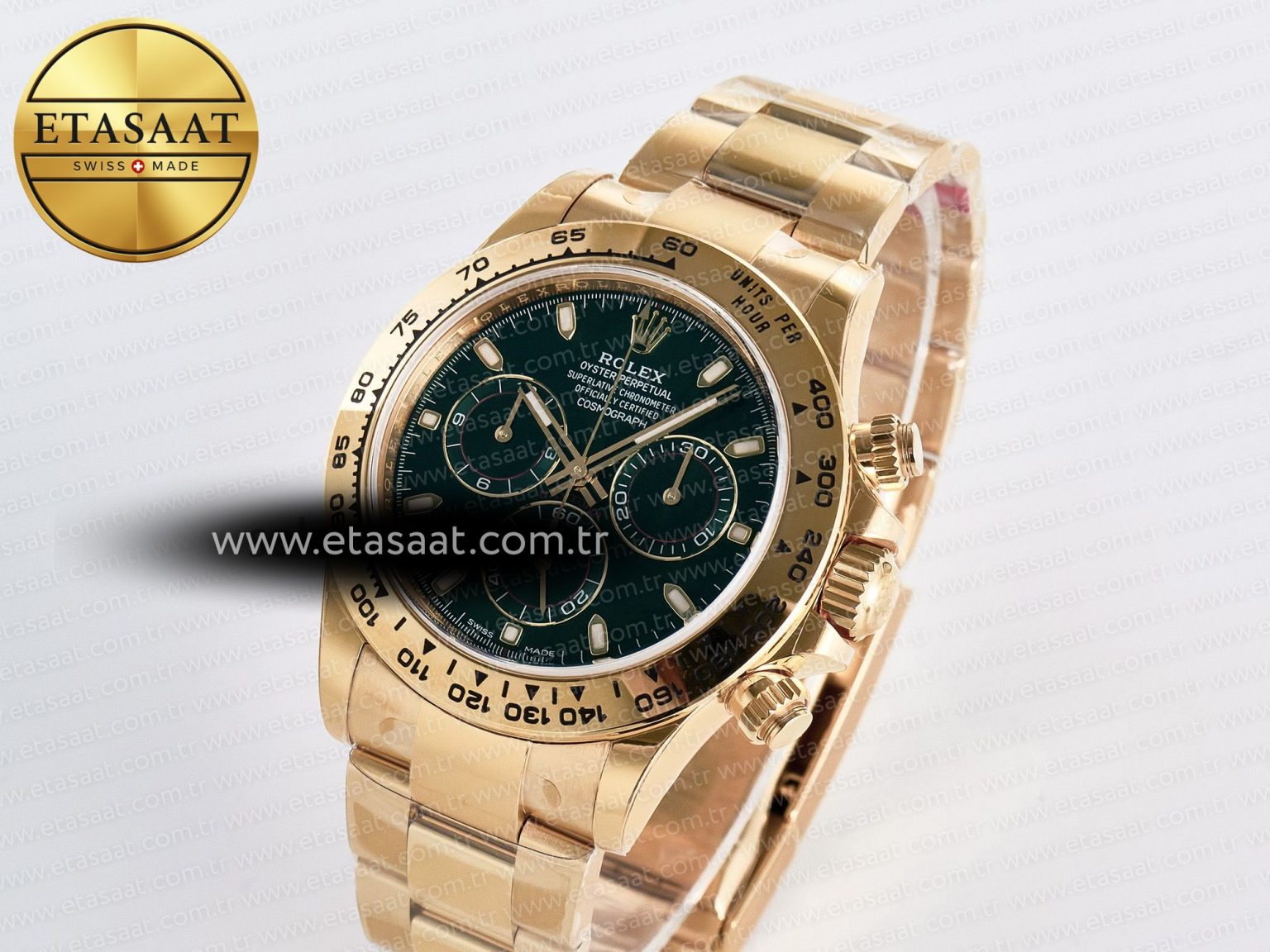 Daytona 116508 VSF 1:1 Best Edition Green Dial Steel 904L on YG Bracelet DD4130 - Görsel 2