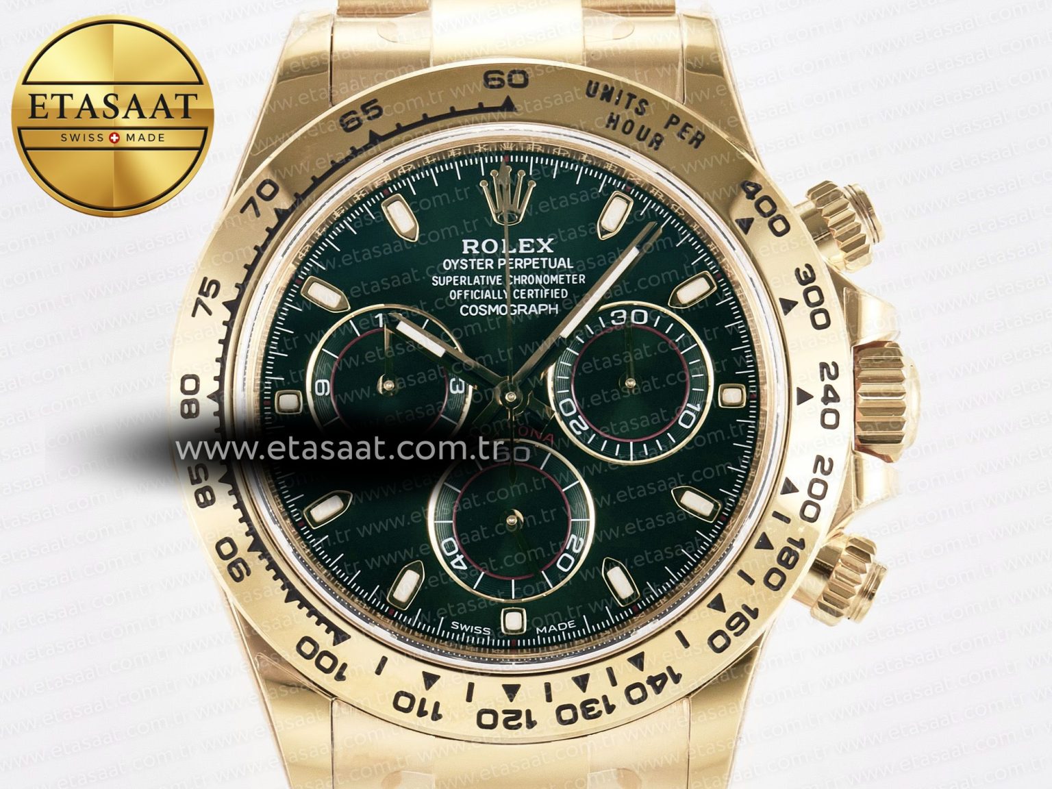 Daytona 116508 VSF 1:1 Best Edition Green Dial Steel 904L on YG Bracelet DD4130 - Görsel 4