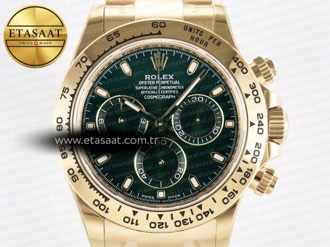 Daytona 116508 VSF 1:1 Best Edition Green Dial Steel 904L on YG Bracelet DD4130 - Görsel 4