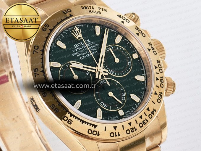 Daytona 116508 VSF 1:1 Best Edition Green Dial Steel 904L on YG Bracelet DD4130 - Görsel 5