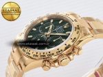 Daytona 116508 VSF 1:1 Best Edition Green Dial Steel 904L on YG Bracelet DD4130 - Görsel 6