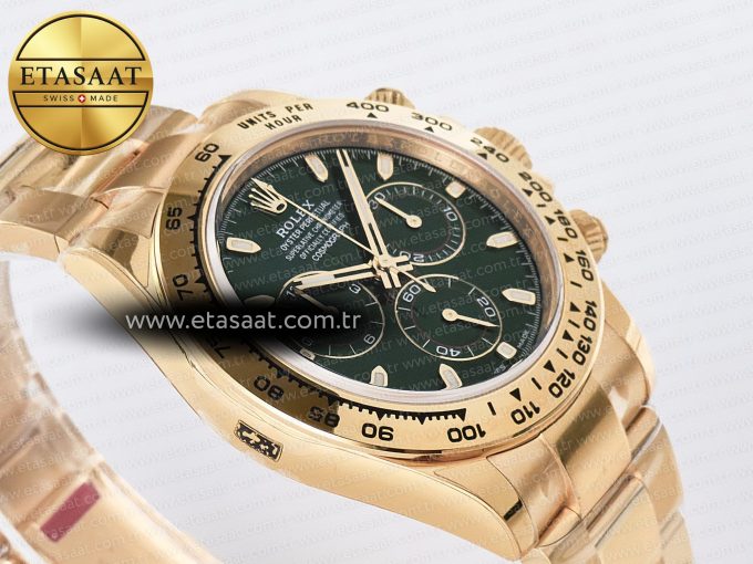 Daytona 116508 VSF 1:1 Best Edition Green Dial Steel 904L on YG Bracelet DD4130 - Görsel 7