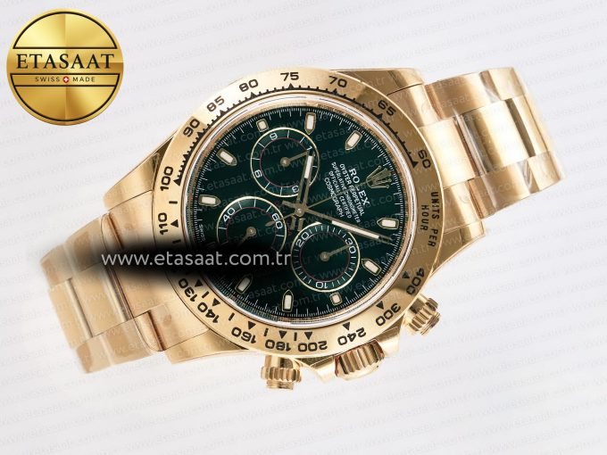 Daytona 116508 VSF 1:1 Best Edition Green Dial Steel 904L on YG Bracelet DD4130 - Görsel 8