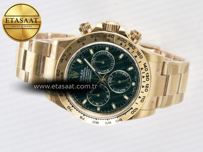Daytona 116508 VSF 1:1 Best Edition Green Dial Steel 904L on YG Bracelet DD4130 - Görsel 9