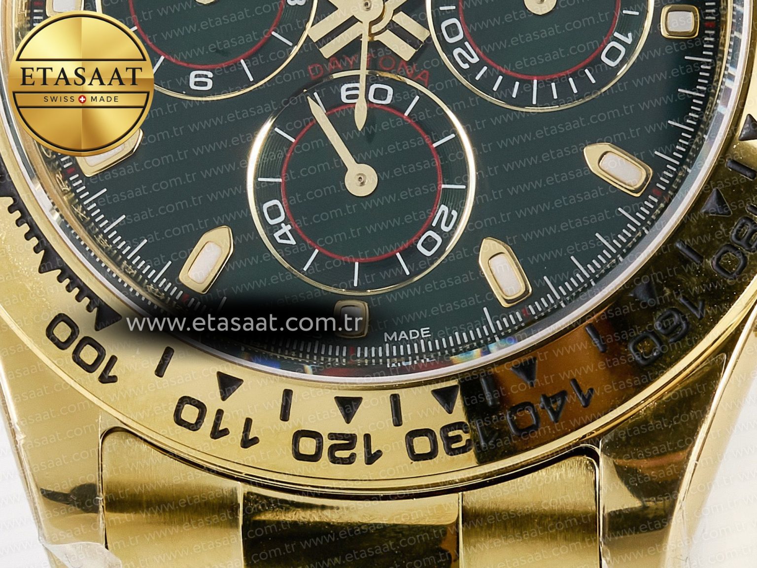 Daytona 116508 ZF 1:1 Best Edition Green Dial on YG Bracelet SH4130 (Gain Weight) - Görsel 12