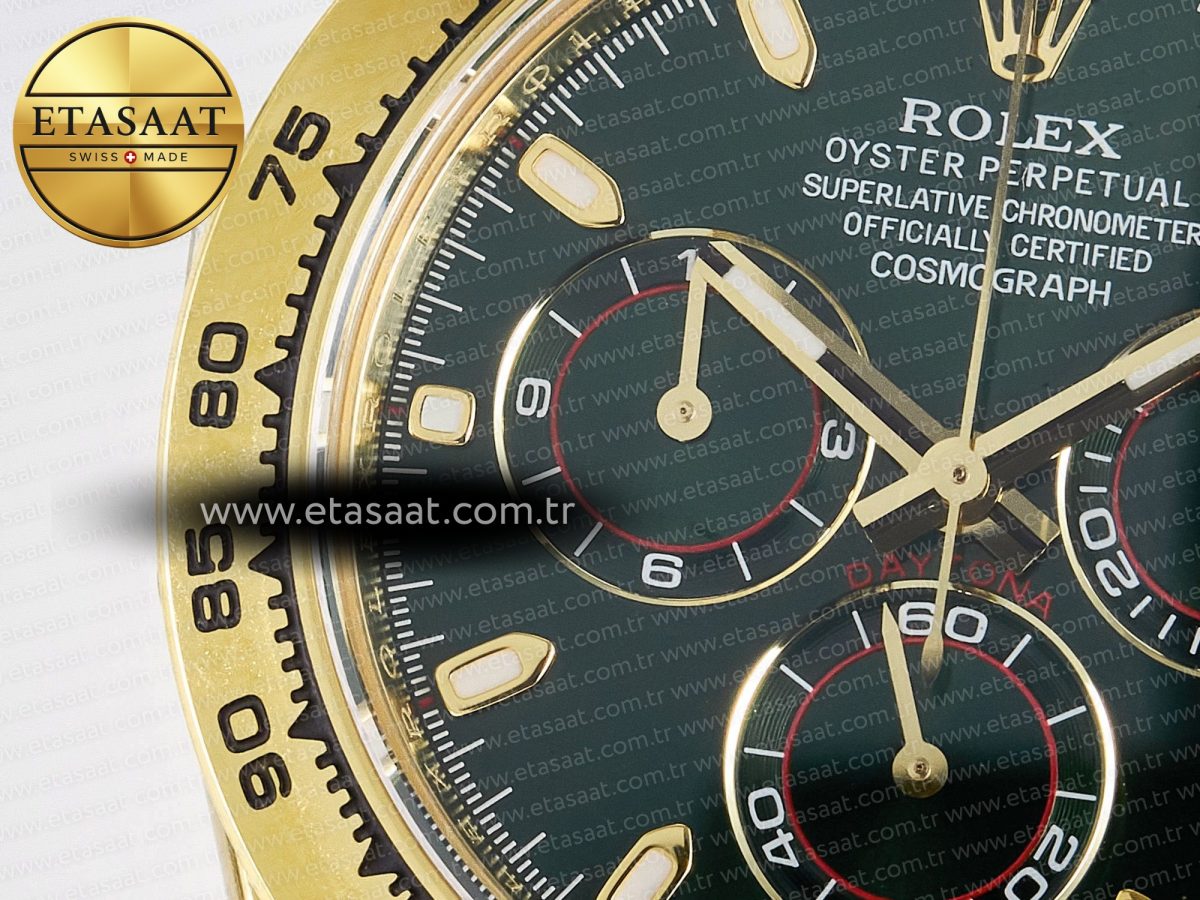 Daytona 116508 ZF 1:1 Best Edition Green Dial on YG Bracelet SH4130 (Gain Weight) - Görsel 13