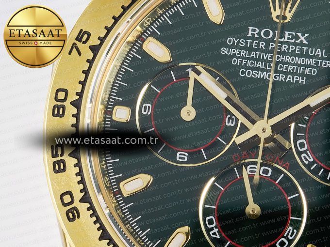 Daytona 116508 ZF 1:1 Best Edition Green Dial on YG Bracelet SH4130 (Gain Weight) - Görsel 13