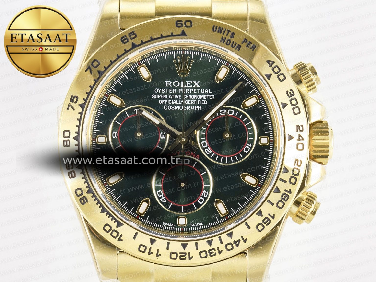 Daytona 116508 ZF 1:1 Best Edition Green Dial on YG Bracelet SH4130 (Gain Weight) - Görsel 4