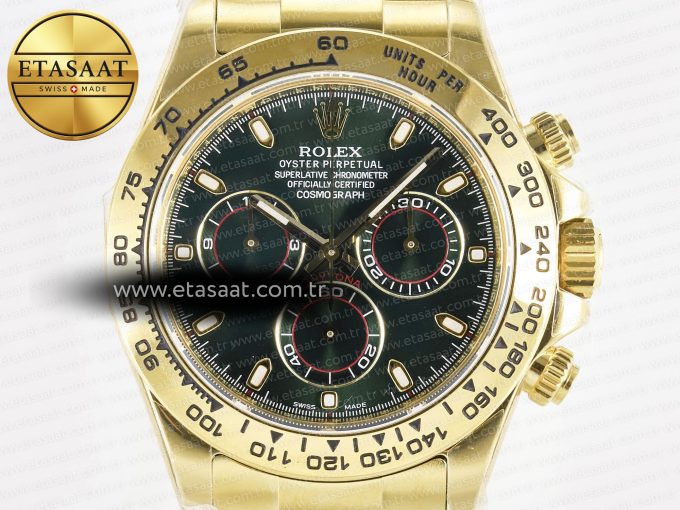 Daytona 116508 ZF 1:1 Best Edition Green Dial on YG Bracelet SH4130 (Gain Weight) - Görsel 4