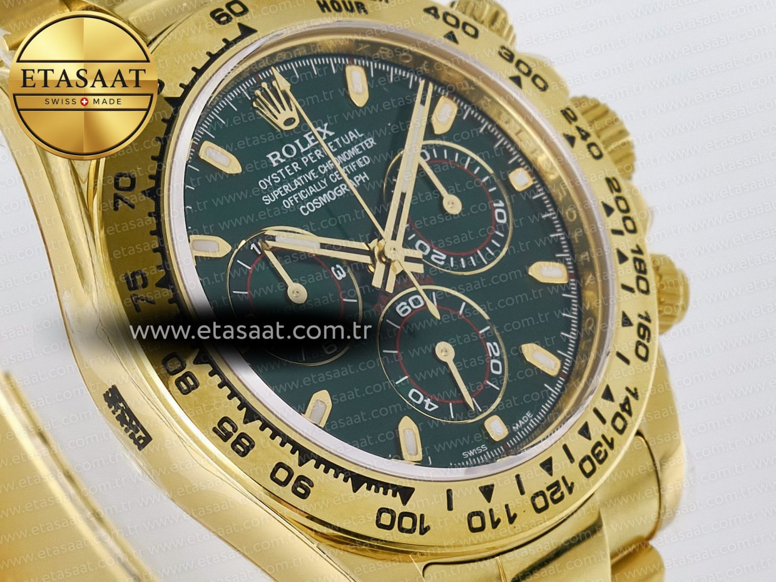 Daytona 116508 ZF 1:1 Best Edition Green Dial on YG Bracelet SH4130 (Gain Weight) - Görsel 5