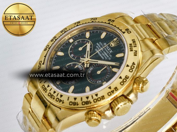 Daytona 116508 ZF 1:1 Best Edition Green Dial on YG Bracelet SH4130 (Gain Weight) - Görsel 6