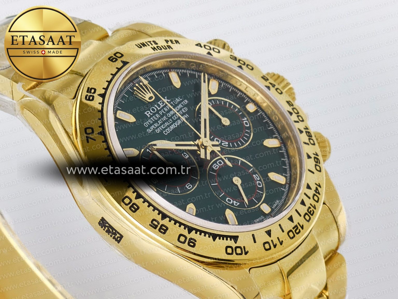 Daytona 116508 ZF 1:1 Best Edition Green Dial on YG Bracelet SH4130 (Gain Weight) - Görsel 7