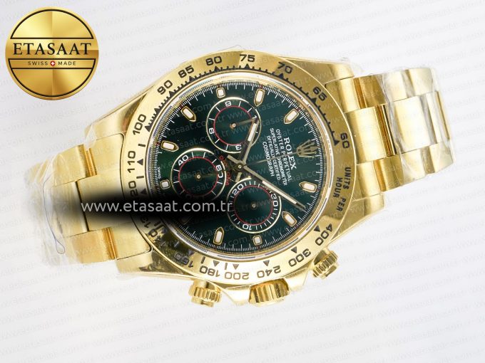 Daytona 116508 ZF 1:1 Best Edition Green Dial on YG Bracelet SH4130 (Gain Weight) - Görsel 8