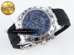 Daytona 116509 Clean 1:1 Best Edition 904L SS Case Blue Chalcedony Dial on Oysterflex Rubber Strap A4130 - Görsel 6