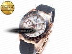 Daytona 116515 Clean 1:1 Best Edition 904L Steel RG White Dial on Oysterflex Strap SA4130