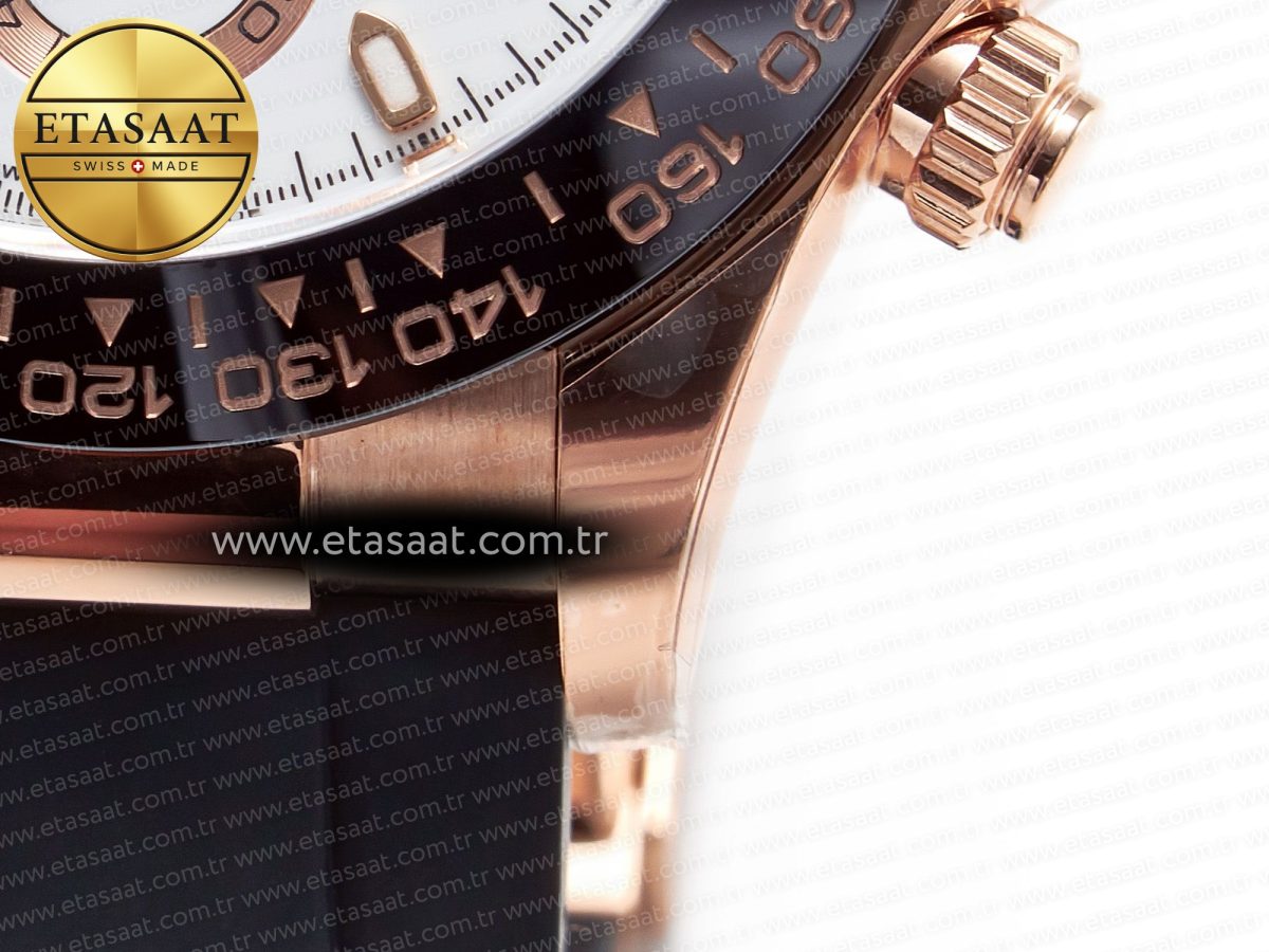 Daytona 116515 Clean 1:1 Best Edition 904L Steel RG White Dial on Oysterflex Strap SA4130 - Görsel 14