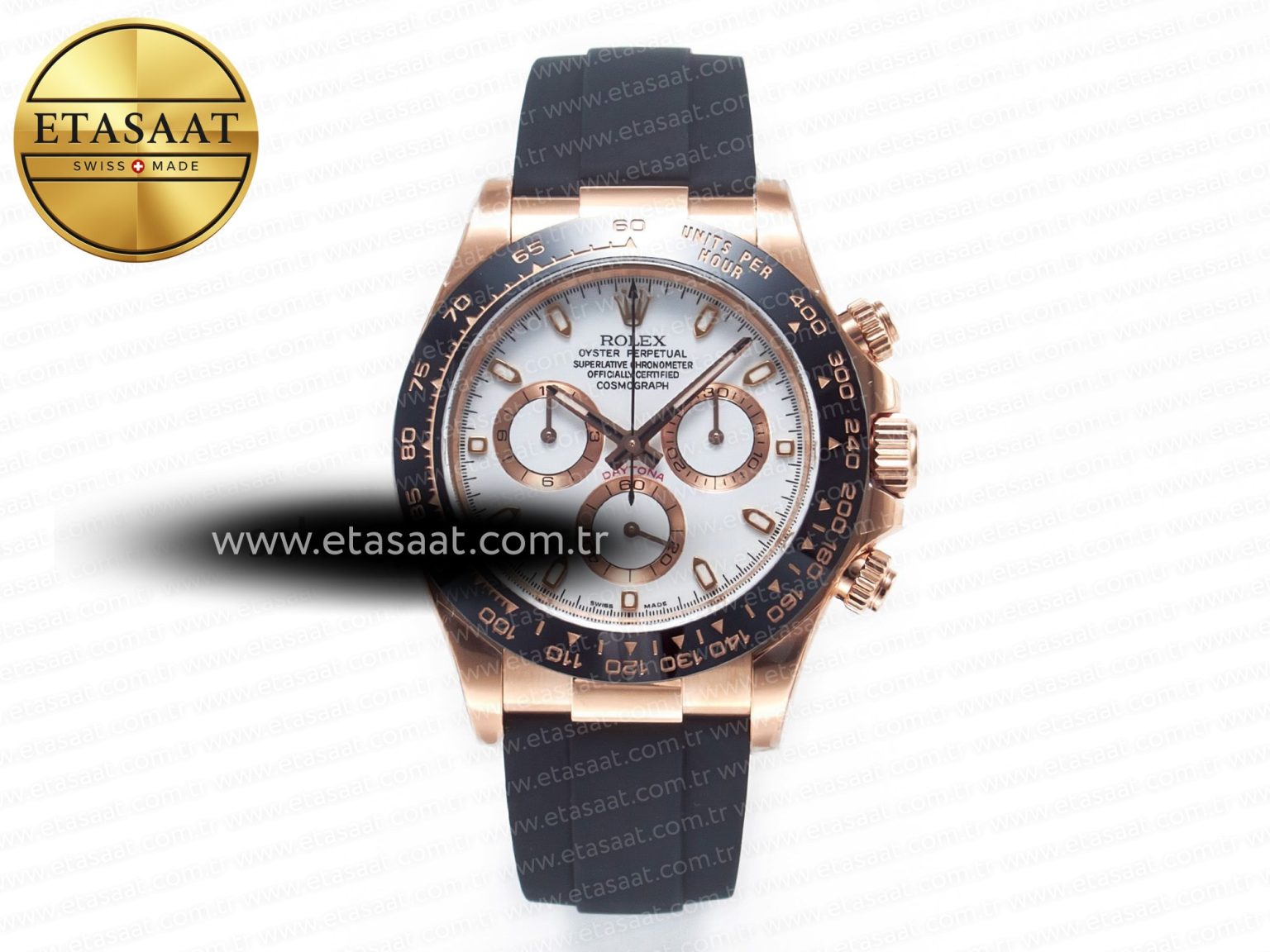 Daytona 116515 Clean 1:1 Best Edition 904L Steel RG White Dial on Oysterflex Strap SA4130 - Görsel 3