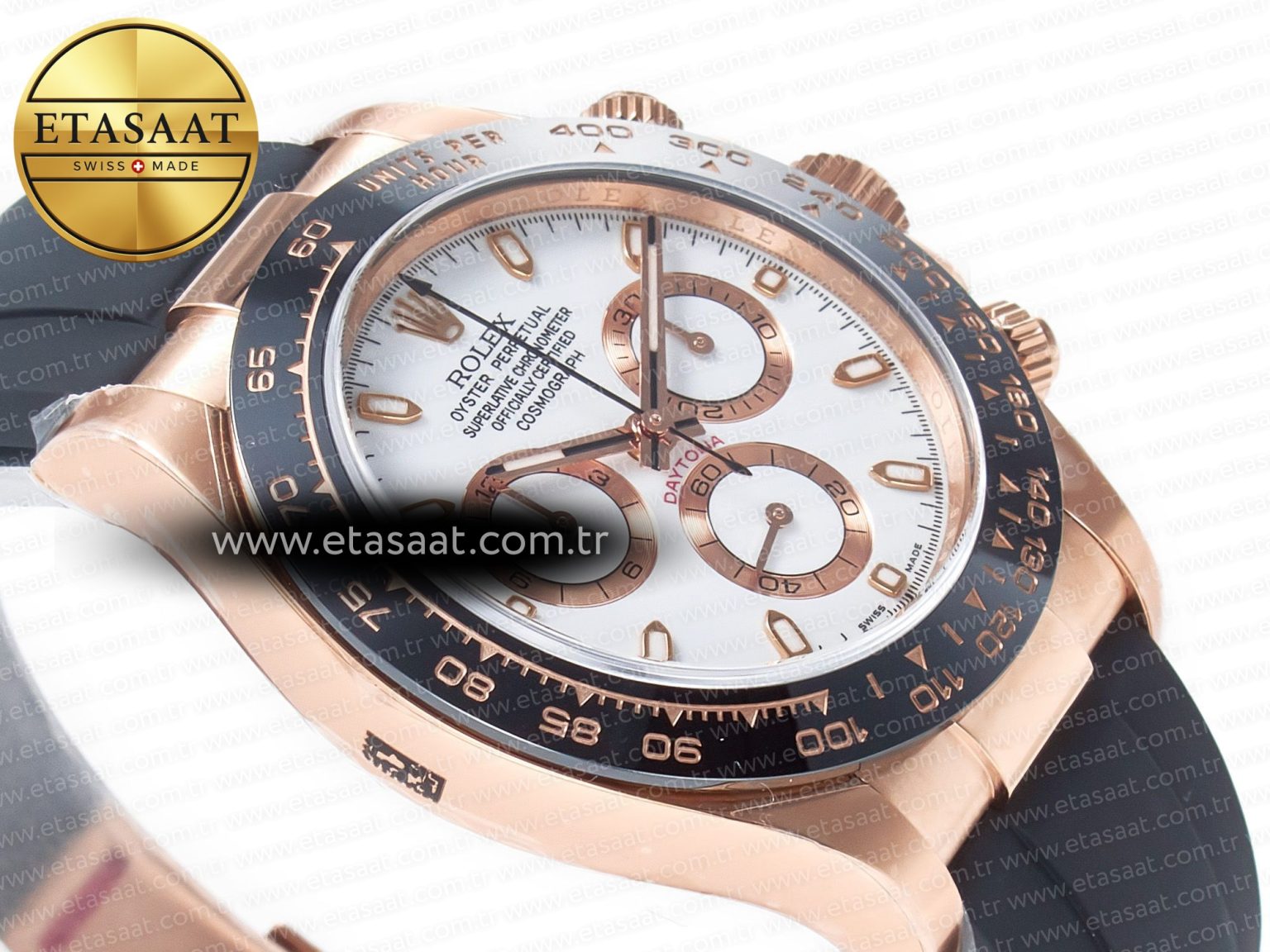 Daytona 116515 Clean 1:1 Best Edition 904L Steel RG White Dial on Oysterflex Strap SA4130 - Görsel 7