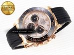 Rolex Daytona 116515 SILVER DIAL RG MARKERS ON OYSTERFLEX SA4130 - Görsel 17