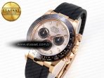 Rolex Daytona 116515 SILVER DIAL RG MARKERS ON OYSTERFLEX SA4130 - Görsel 2