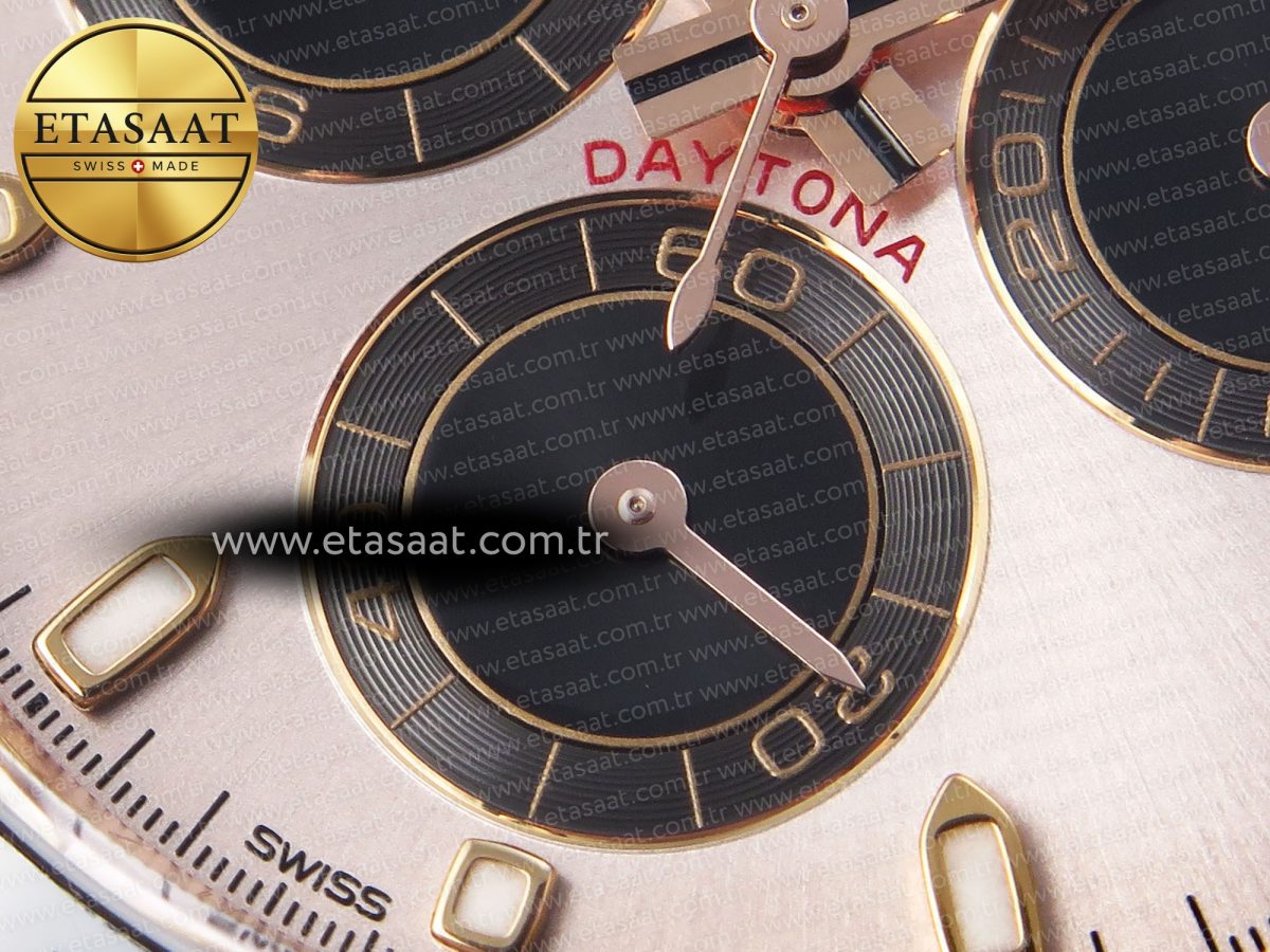 Rolex Daytona 116515 SILVER DIAL RG MARKERS ON OYSTERFLEX SA4130 - Görsel 25
