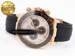 Rolex Daytona 116515 SILVER DIAL RG MARKERS ON OYSTERFLEX SA4130 - Görsel 26