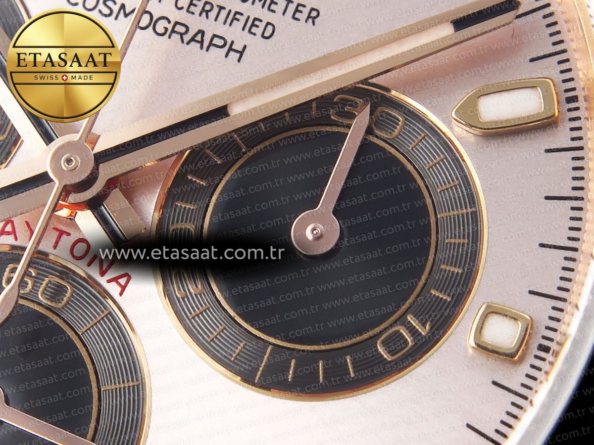 Rolex Daytona 116515 SILVER DIAL RG MARKERS ON OYSTERFLEX SA4130 - Görsel 37