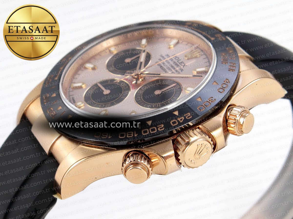 Rolex Daytona 116515 SILVER DIAL RG MARKERS ON OYSTERFLEX SA4130 - Görsel 7
