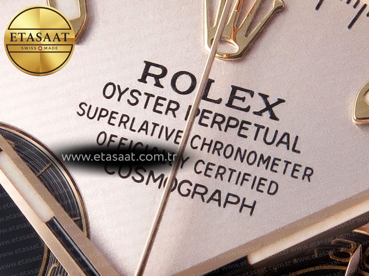Rolex Daytona 116515 SILVER DIAL RG MARKERS ON OYSTERFLEX SA4130 - Görsel 8