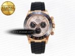 Rolex Daytona 116515 SILVER DIAL RG MARKERS ON OYSTERFLEX SA4130 - Görsel 9
