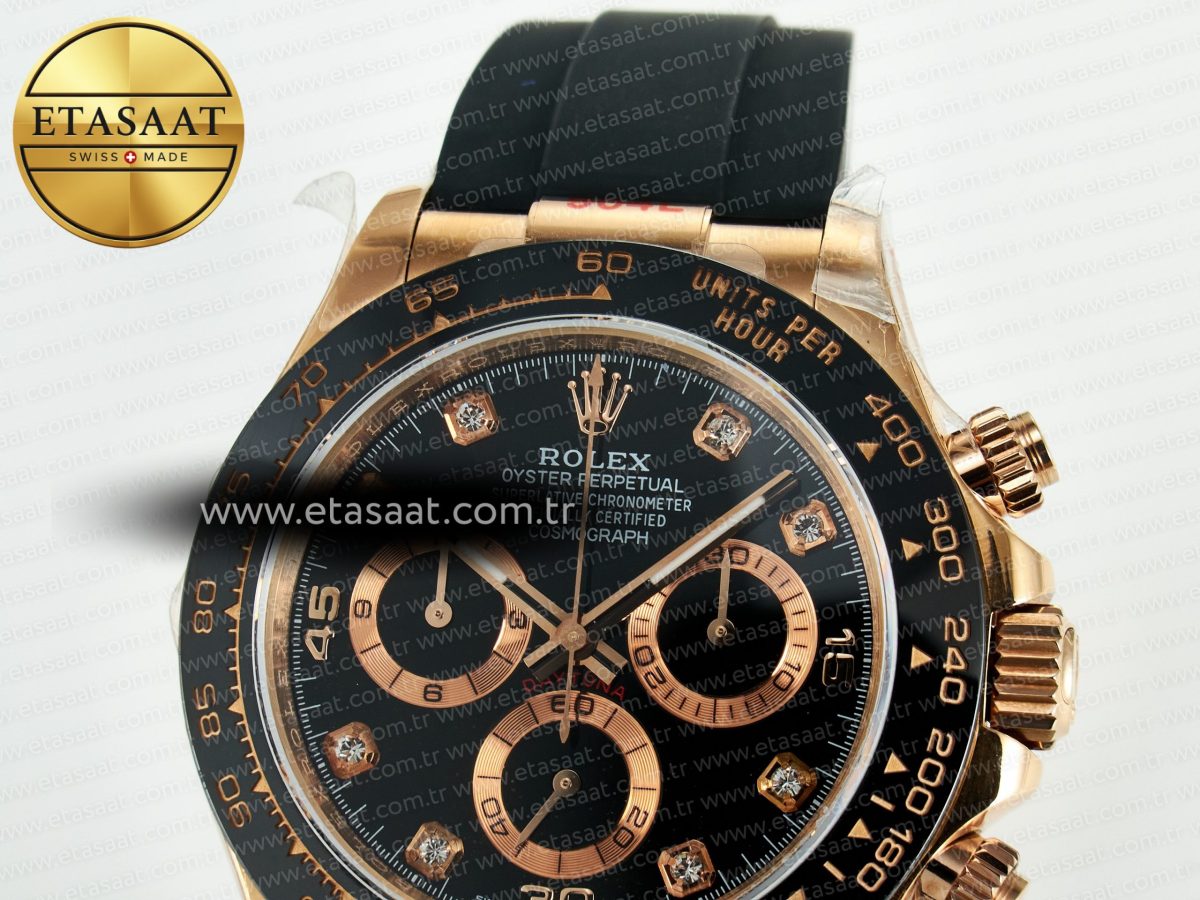 Daytona 116515 QF 1:1 Best Edition Black/RG Dial on Oysterflex Strap SH4130 V11（Gain Weight） - Görsel 10