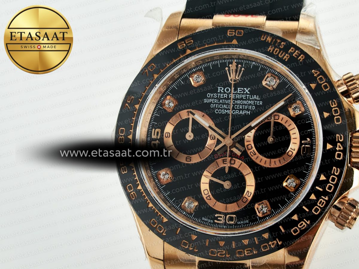 Daytona 116515 QF 1:1 Best Edition Black/RG Dial on Oysterflex Strap SH4130 V11（Gain Weight） - Görsel 13