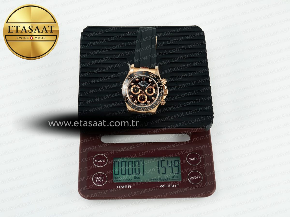 Daytona 116515 QF 1:1 Best Edition Black/RG Dial on Oysterflex Strap SH4130 V11（Gain Weight） - Görsel 35